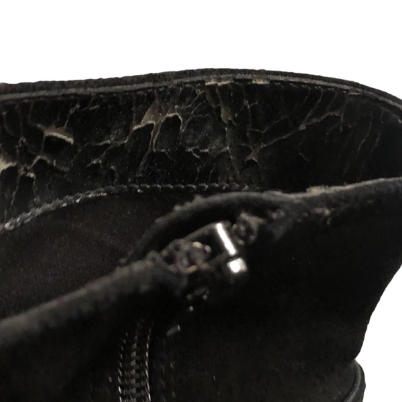 Anne Klein Black Suede Leather iflex Ankle Booties 7 - Picture 11 of 11